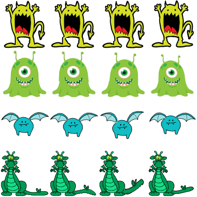 The Monsters Sprite Sheet